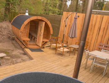 Houtgestookte sauna, heerlijk ontspannen op de camping